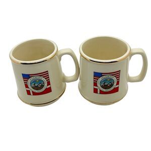 Julemand Event Coffee Mug Set of 2 Thule Air Base, Greenland 1989-1990 Vintage